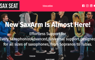 A chair designed specifically for saxophonists. - The SaxSeat